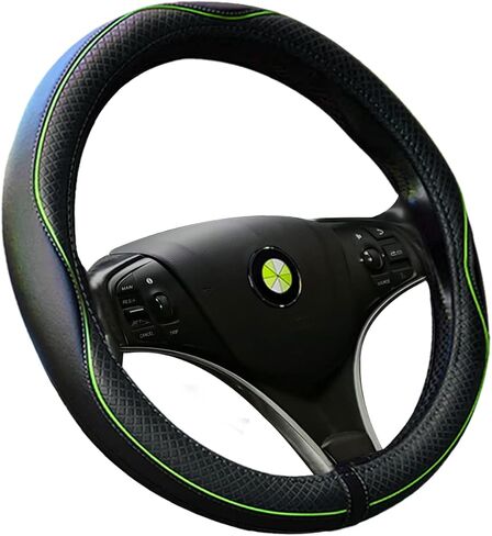 Ocawib Steering Wheel Cover,Universal 14.5-15 Inch,Universal Car SUV Pickup Van Various Vehicle Types,Non-Slip and Soft,Universal for All Seasons in Saudi Arabia