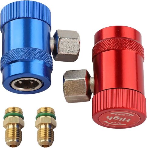 طقم قارنة التوصيل السريع R1234YF، محولات قارنة التوصيل السريع R1234YF وموصلات تركيب خرطوم التيار المتردد لشحن مبرد التيار المتردد R1234YF - قطعتان in Kuwait