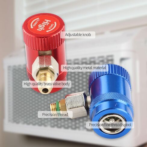 طقم قارنة التوصيل السريع R1234YF، محولات قارنة التوصيل السريع R1234YF وموصلات تركيب خرطوم التيار المتردد لشحن مبرد التيار المتردد R1234YF - قطعتان in Kuwait