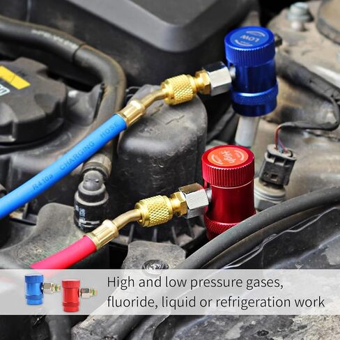 طقم قارنة التوصيل السريع R1234YF، محولات قارنة التوصيل السريع R1234YF وموصلات تركيب خرطوم التيار المتردد لشحن مبرد التيار المتردد R1234YF - قطعتان in Kuwait