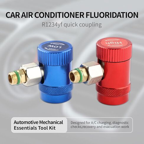 طقم قارنة التوصيل السريع R1234YF، محولات قارنة التوصيل السريع R1234YF وموصلات تركيب خرطوم التيار المتردد لشحن مبرد التيار المتردد R1234YF - قطعتان in Kuwait