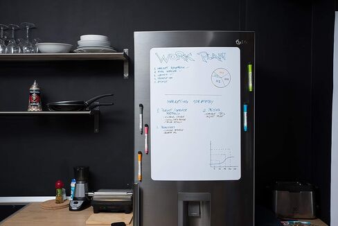 17x11 inch - Magnetic whiteboard for The Fridge - Magnetic Dry Erase Board - Fridge whiteboard - Refrigerator whiteboard - White Board for Fridge - Dry Erase Board Magnetic - Magnetic White Board in Kuwait