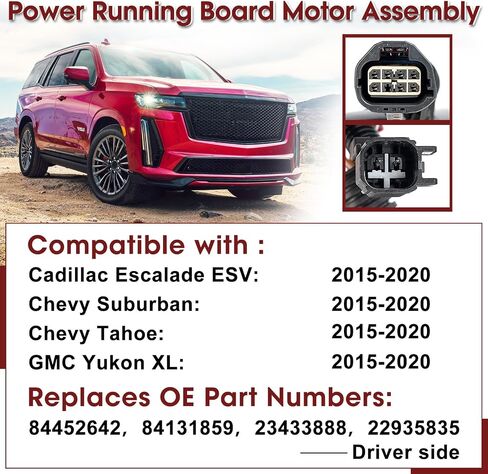 Power Running Board Motor Fit for Cadillac Escalade | Fit for Chevy Tahoe Suburban | Fit for GMC Yukon XL 2015-2020 Left Driver Side Replaces 84452642 84131859 in Saudi Arabia