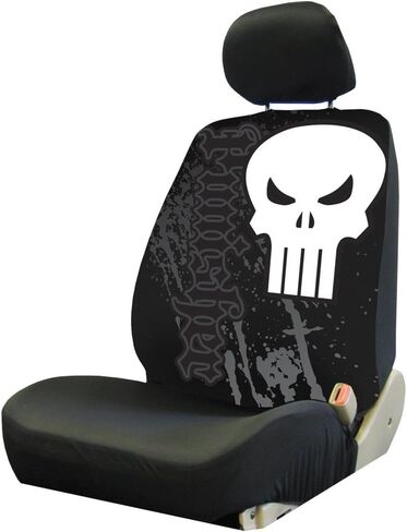 غطاء مقعد سيارة شاحنة SUV من البلاستيك اللون 006935R01 Marvel Punisher منخفض الظهر مناسب عالميًا لشاحنة السيارة وسيارات الدفع الرباعي in Saudi Arabia