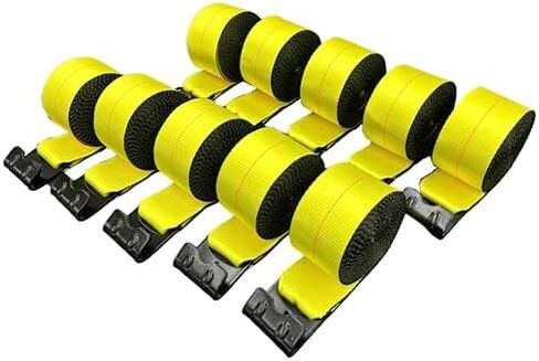 4" x 30' Winch Straps (4PK) - 5400LB WLL - Flat Hooks, Flatbed Trailer, Truck Tie-Downs, Heavy Duty in Kuwait