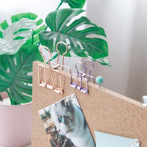 Exasinine 12.6x9 Inches Desktop Cork Board with Stand, Memo Board Bulletin Board Picture Board for Office Home Decor (Rose Gold) in Kuwait