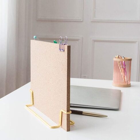 Exasinine 12.6x9 Inches Desktop Cork Board with Stand, Memo Board Bulletin Board Picture Board for Office Home Decor (Rose Gold) in Kuwait