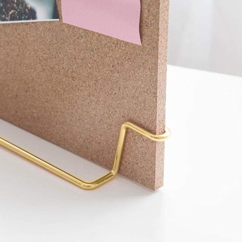 Exasinine 12.6x9 Inches Desktop Cork Board with Stand, Memo Board Bulletin Board Picture Board for Office Home Decor (Rose Gold) in Kuwait
