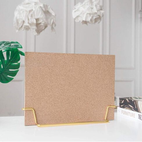 Exasinine 12.6x9 Inches Desktop Cork Board with Stand, Memo Board Bulletin Board Picture Board for Office Home Decor (Rose Gold) in Kuwait