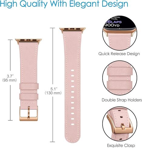 أساور Fintie متوافقة مع ساعة Apple 49 مم 45 مم 44 مم 42 مم 41 مم 40 مم 38 مم iWatch Ultra 2 1 SE Series 9 8 7 6 5 4 3 2 1، سوار معصم بديل من الجلد الأصلي in Kuwait