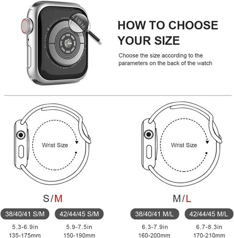Silicone Sport Band and PC Case with Screen Protector for Apple Watch in Kuwait