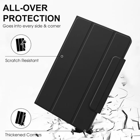 Universal Case for 7-8 inch Tablet with Foldable Stand Universal Tablet Case Protective Cover for 7"-8" Samsung Galaxy Tab/Lenovo/Huawei/PRITOM/Fire Tablet - Black in Saudi Arabia