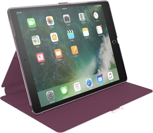 حافظة Speck Products BalanceFolio iPad مقاس 9.7 بوصات (2017/2018، تناسب أيضًا iPad Pro/Air 2/Air مقاس 9.7 بوصات)، أرجواني داكن/أرجواني مطحون/وردي كريب (121931-7265) in Saudi Arabia