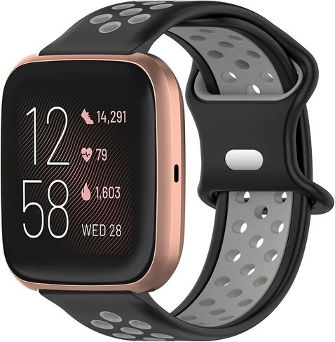 Geageaeus Bands Compatible with Fitbit Versa/Versa 2/ Versa Lite/Special Edition SmartWatch, Soft Silicone Sport Strap Replacement Wristband for Women Men in Saudi Arabia
