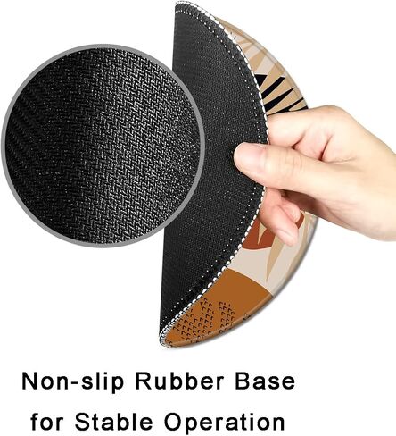 HOPONY Mouse Pad with Stitched Edge, Premium-Textured Mouse Mat, Non-Slip Rubber Base Mousepad for Laptop, Computer & PC,9.5×7.9 inches,Leaf Abstract in Kuwait