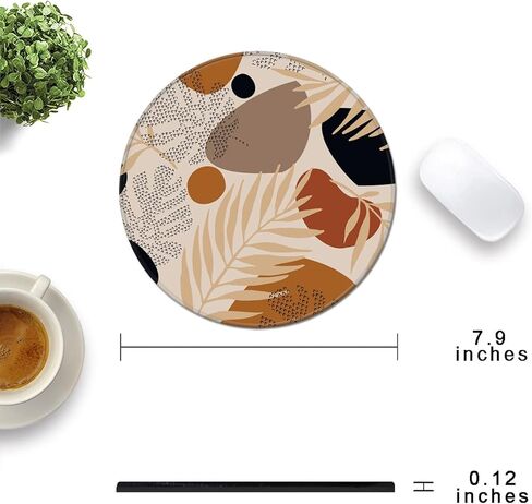 HOPONY Mouse Pad with Stitched Edge, Premium-Textured Mouse Mat, Non-Slip Rubber Base Mousepad for Laptop, Computer & PC,9.5×7.9 inches,Leaf Abstract in Kuwait