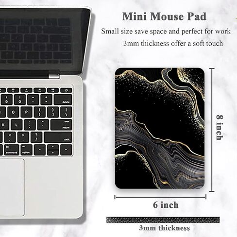 Atufsuat Small Mouse Pad, Mini Mouse Pad 6 x 8 Inch, Thick Rubber Waterproof Mouse Mat, Cute Mousepad for Women Men Kids Wireless Mouse Mini Laptops Keyboard Tray Home Office Travel in Kuwait
