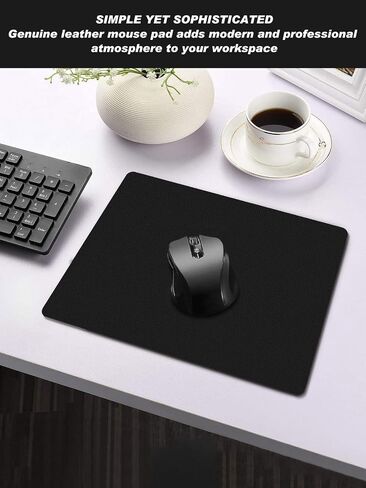 Mouse Pad, Genuine Leather Mouse Pad/Mat for Home or Office, Computer Mouse Pad for Wired/Wireless Bluetooth Mouse, Non-Slip Mousepad for Laptop/Computer/PC, 11 x 8 inches (Brown) in Saudi Arabia