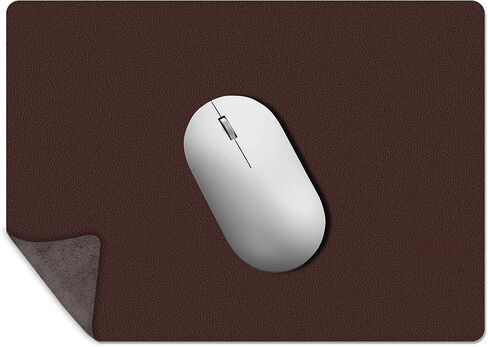 Mouse Pad, Genuine Leather Mouse Pad/Mat for Home or Office, Computer Mouse Pad for Wired/Wireless Bluetooth Mouse, Non-Slip Mousepad for Laptop/Computer/PC, 11 x 8 inches (Brown) in Saudi Arabia