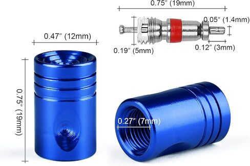 4PS Aluminum Tire Valve Stem Caps Cover Universal Fit Tire Stem Valve Caps for Cars, Trucks, Motorcycles, Bicycles 4pcs Valve Cores (Black) in Saudi Arabia