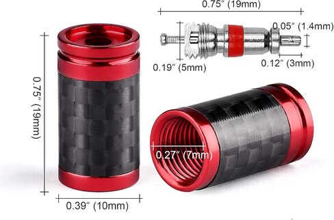 4PS Aluminum Tire Valve Stem Caps Cover Universal Fit Tire Stem Valve Caps for Cars, Trucks, Motorcycles, Bicycles 4pcs Valve Cores (Black) in Saudi Arabia