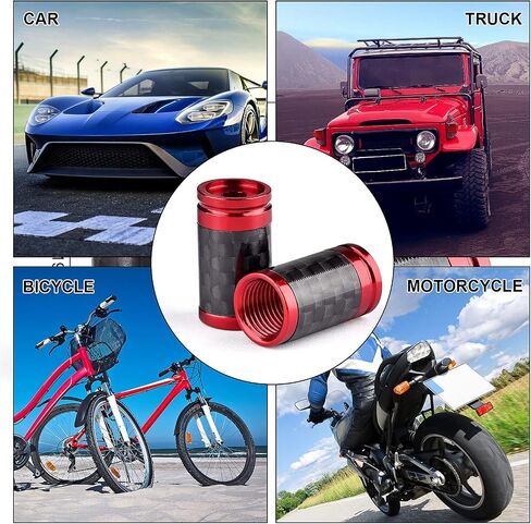 4PS Aluminum Tire Valve Stem Caps Cover Universal Fit Tire Stem Valve Caps for Cars, Trucks, Motorcycles, Bicycles 4pcs Valve Cores (Black) in Saudi Arabia