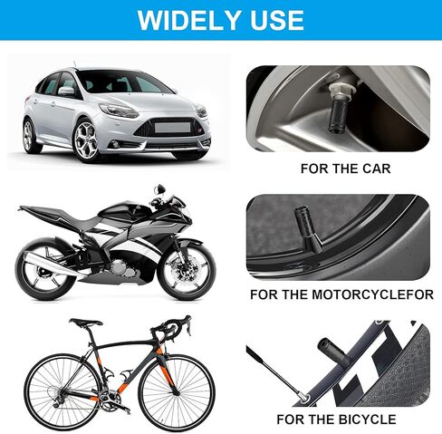 4PS Aluminum Tire Valve Stem Caps Cover Universal Fit Tire Stem Valve Caps for Cars, Trucks, Motorcycles, Bicycles 4pcs Valve Cores (Black) in Saudi Arabia