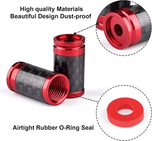 4PS Aluminum Tire Valve Stem Caps Cover Universal Fit Tire Stem Valve Caps for Cars, Trucks, Motorcycles, Bicycles 4pcs Valve Cores (Black) in Saudi Arabia