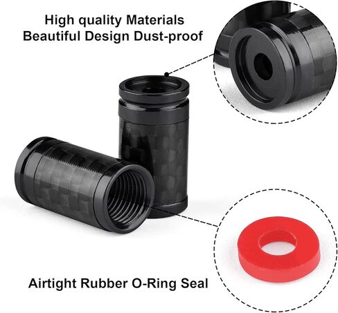 4PS ألومنيوم الإطارات صمام الجذعية قبعات غطاء عالمي صالح الإطارات الجذعية صمام قبعات للسيارات والشاحنات والدراجات النارية والدراجات 4 قطع صمام النوى (أسود) in Kuwait