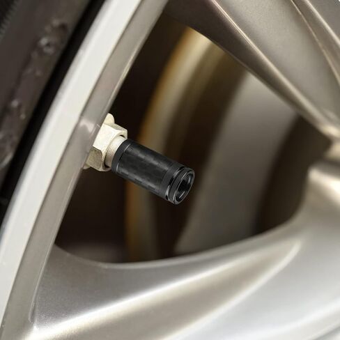 4PS ألومنيوم الإطارات صمام الجذعية قبعات غطاء عالمي صالح الإطارات الجذعية صمام قبعات للسيارات والشاحنات والدراجات النارية والدراجات 4 قطع صمام النوى (أسود) in Kuwait