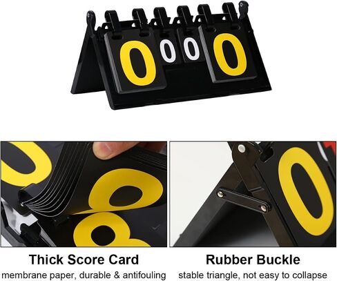 Portable Flip Scoreboard, Tabletop Score Keeper with 0-7 Rounds, Score Board for Volleyball Table Tennis Football Ping Pong Badminton Games, Scores 0-31 in Saudi Arabia