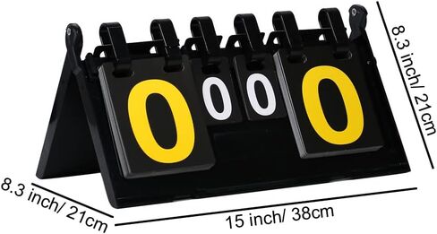 Portable Flip Scoreboard, Tabletop Score Keeper with 0-7 Rounds, Score Board for Volleyball Table Tennis Football Ping Pong Badminton Games, Scores 0-31 in Saudi Arabia