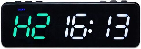 مؤقت ساعة رياضية محمول، مؤقت فاصل مغناطيسي، تطبيق بلوتوث للتحكم بالبطارية، ساعة لياقة بدنية للتمرين، العد التنازلي/أعلى/ساعة إيقاف، قابلة لإعادة الشحن عبر USB، لمدارس المرآب المنزلية (أخضر + أبيض) in Kuwait