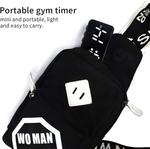 مؤقت ساعة رياضية محمول، مؤقت فاصل مغناطيسي، تطبيق بلوتوث للتحكم بالبطارية، ساعة لياقة بدنية للتمرين، العد التنازلي/أعلى/ساعة إيقاف، قابلة لإعادة الشحن عبر USB، لمدارس المرآب المنزلية (أخضر + أبيض) in Kuwait