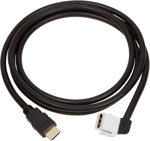 كابل HDMI Keystone من المشتري، 6 أقدام (1.8 متر) 28 AWG، مع إيثرنت أنثى-ذكر (1، 90 درجة) in Kuwait