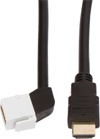 كابل HDMI Keystone من المشتري، 6 أقدام (1.8 متر) 28 AWG، مع إيثرنت أنثى-ذكر (1، 90 درجة) in Kuwait