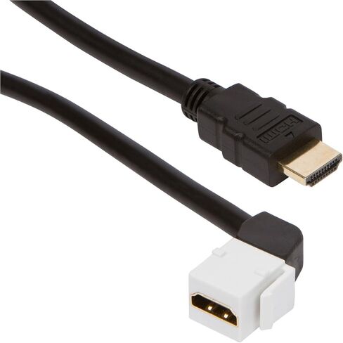 كابل HDMI Keystone من المشتري، 6 أقدام (1.8 متر) 28 AWG، مع إيثرنت أنثى-ذكر (1، 90 درجة) in Kuwait