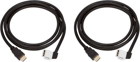 كابل HDMI Keystone من المشتري، 6 أقدام (1.8 متر) 28 AWG، مع إيثرنت أنثى-ذكر (1، 90 درجة) in Kuwait