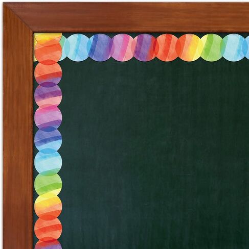 16PCS Magnetic Border Colorful Circles Die-Cut Magnetic Classroom Decoration in Saudi Arabia
