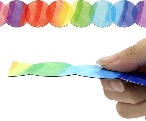 16PCS Magnetic Border Colorful Circles Die-Cut Magnetic Classroom Decoration in Saudi Arabia