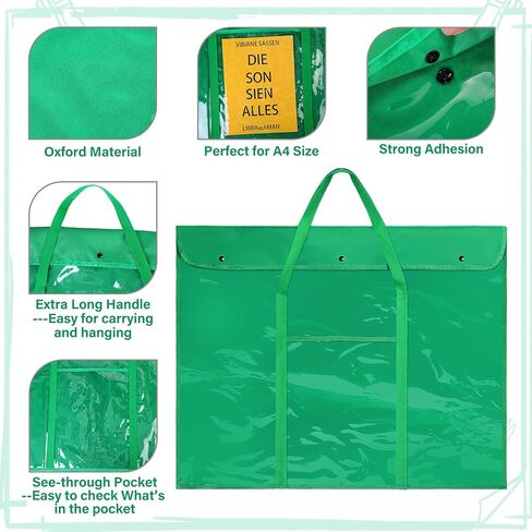 6 قطع مقاس 30 × 24 بوصة حقيبة تخزين فنية للأطفال، حقيبة تخزين فنية كبيرة، حقيبة حمل للجيب، حقيبة حمل للأعمال الفنية الورقية، مكتب العمل الفني في الفصول الدراسية in Kuwait