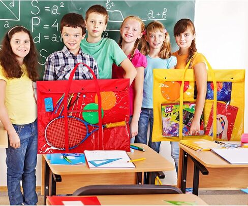 6 قطع مقاس 30 × 24 بوصة حقيبة تخزين فنية للأطفال، حقيبة تخزين فنية كبيرة، حقيبة حمل للجيب، حقيبة حمل للأعمال الفنية الورقية، مكتب العمل الفني في الفصول الدراسية in Kuwait