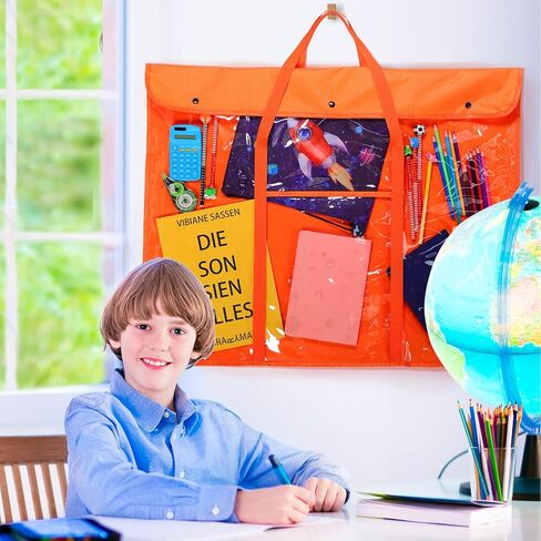 6 قطع مقاس 30 × 24 بوصة حقيبة تخزين فنية للأطفال، حقيبة تخزين فنية كبيرة، حقيبة حمل للجيب، حقيبة حمل للأعمال الفنية الورقية، مكتب العمل الفني في الفصول الدراسية in Kuwait