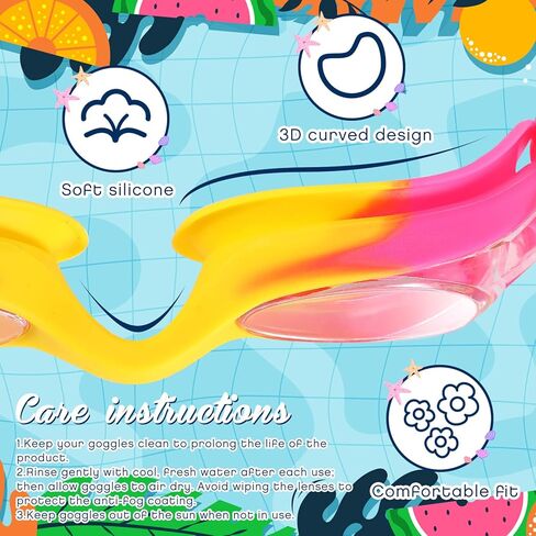 12 Pcs Kids Swimming Goggles No Leaking Anti Fog Kids Swim Goggles Kids Goggles Glasses for Girls Boys with Nose Clips Ear Plugs for Toddler Youth Pool Ages 3-15, 6 Styles in Saudi Arabia