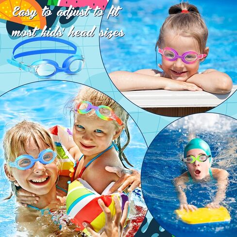 12 Pcs Kids Swimming Goggles No Leaking Anti Fog Kids Swim Goggles Kids Goggles Glasses for Girls Boys with Nose Clips Ear Plugs for Toddler Youth Pool Ages 3-15, 6 Styles in Saudi Arabia