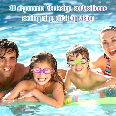 12 Pcs Kids Swimming Goggles No Leaking Anti Fog Kids Swim Goggles Kids Goggles Glasses for Girls Boys with Nose Clips Ear Plugs for Toddler Youth Pool Ages 3-15, 6 Styles in Saudi Arabia