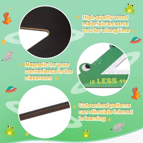 7 Pcs Math Sign Magnetic Teacher Tools Greater Than and Less Than, Plus, Minus, Equal To, Multiplication, Division Teacher Magnets Animal Math Magnets for Classroom Help Kids Learn and Understand Math in Saudi Arabia