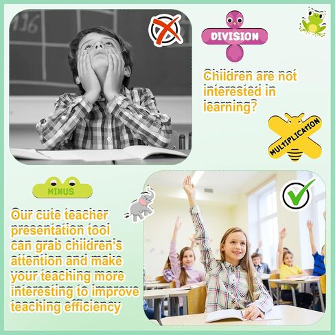 7 Pcs Math Sign Magnetic Teacher Tools Greater Than and Less Than, Plus, Minus, Equal To, Multiplication, Division Teacher Magnets Animal Math Magnets for Classroom Help Kids Learn and Understand Math in Saudi Arabia