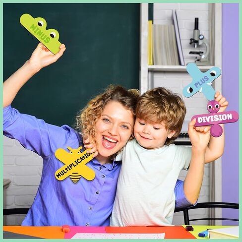 7 Pcs Math Sign Magnetic Teacher Tools Greater Than and Less Than, Plus, Minus, Equal To, Multiplication, Division Teacher Magnets Animal Math Magnets for Classroom Help Kids Learn and Understand Math in Saudi Arabia