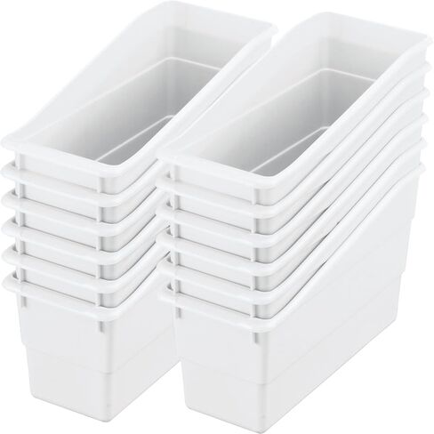 Really Good Stuff - 164450OR Durable Book and Binder Holder, 5½"x12½"x7½", 18 Colors (1 Bin) – Ideal for Narrow or Vertical Storage Needs Like Magazines, Books, Folders – Color-Code Home or Classroom in Saudi Arabia
